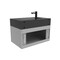 Castello Usa Nile 30-inch Gray Vanity Set with Black Top and Black Handles CB-MC-30G-BL-2053-BL - alternate 4
